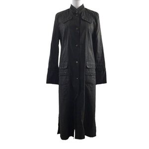 Hanne Black Shirt‎ Dress 40 Snap Button Front Lagenlook Dikis Payi Steampunk